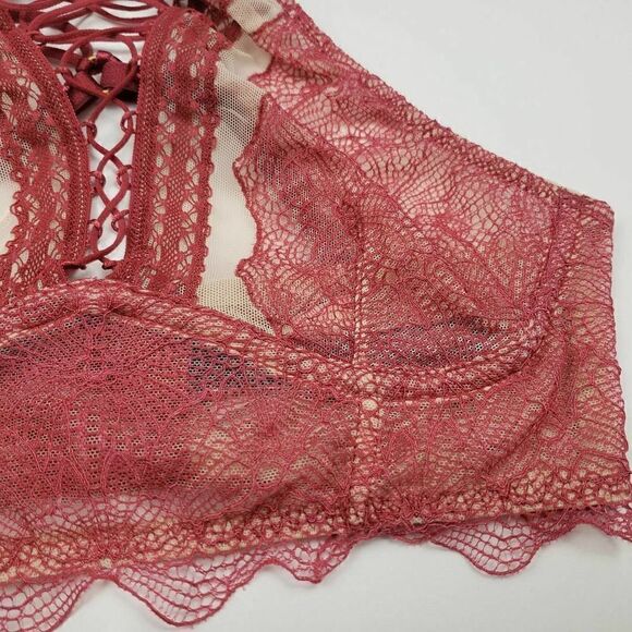 Victoria's Secret Very Sexy Brown Lace Up Racerback Bralette Bra XS NWT - Picture 3 of 4